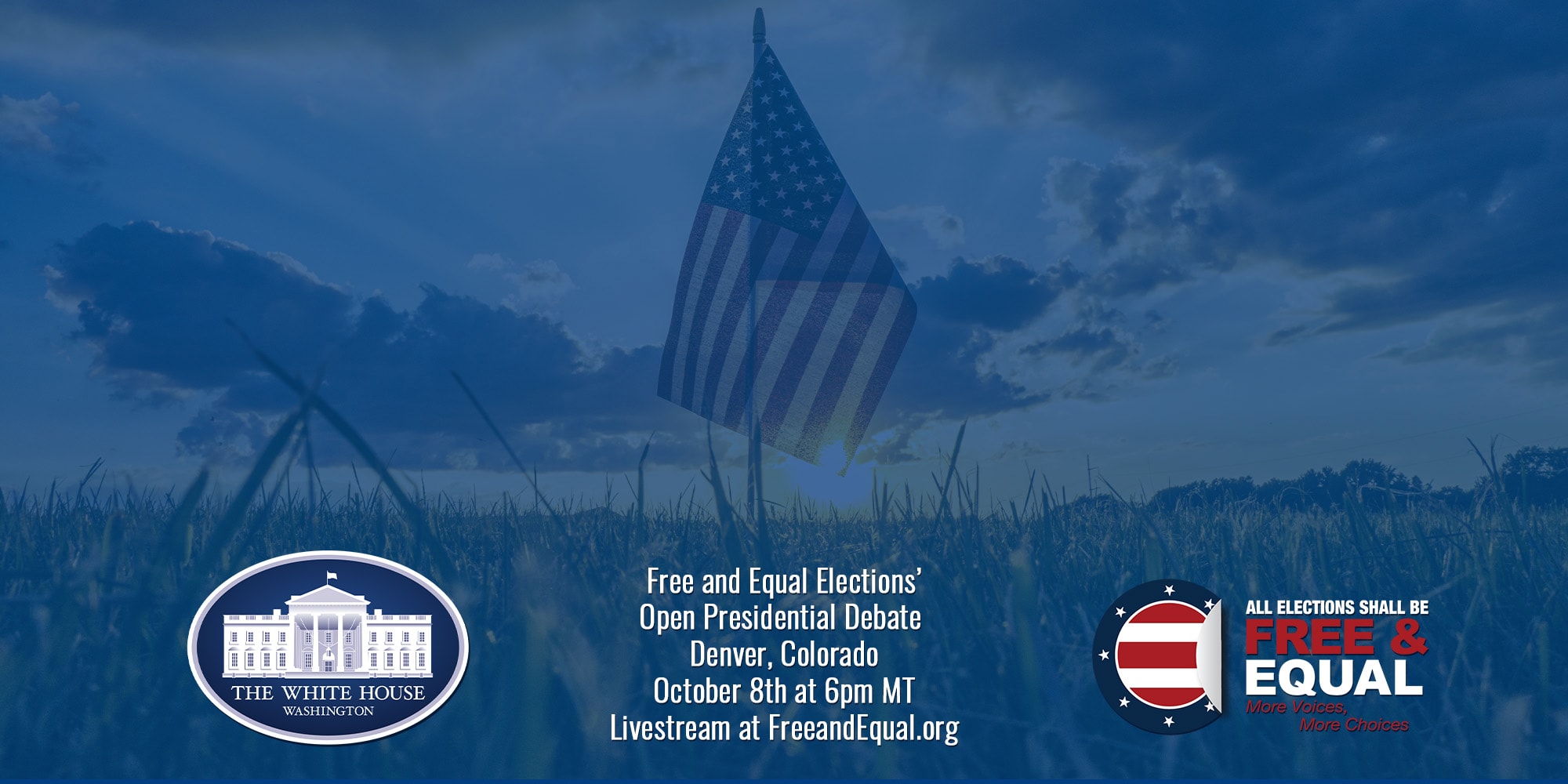 Free and Equal's Presidential Debate #2 USA Grass Fields Banner - October 2020