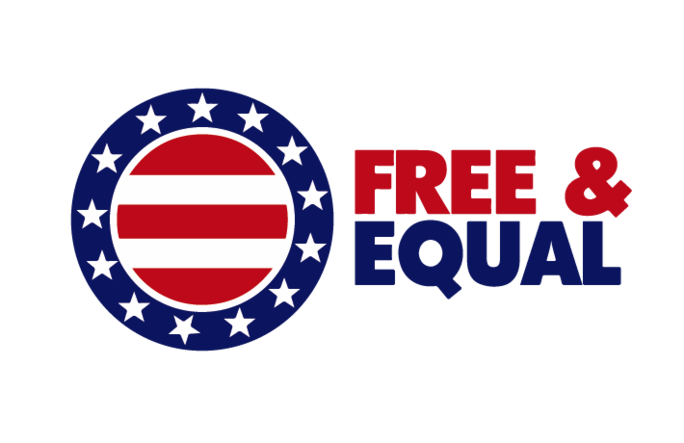 FreeandEqual.org Red & Blue Logo PNG @freeandequal 684x443px