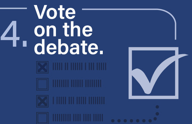4. Vote on the debate.