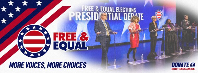 Free & Equal Open Debates Banner for mobile